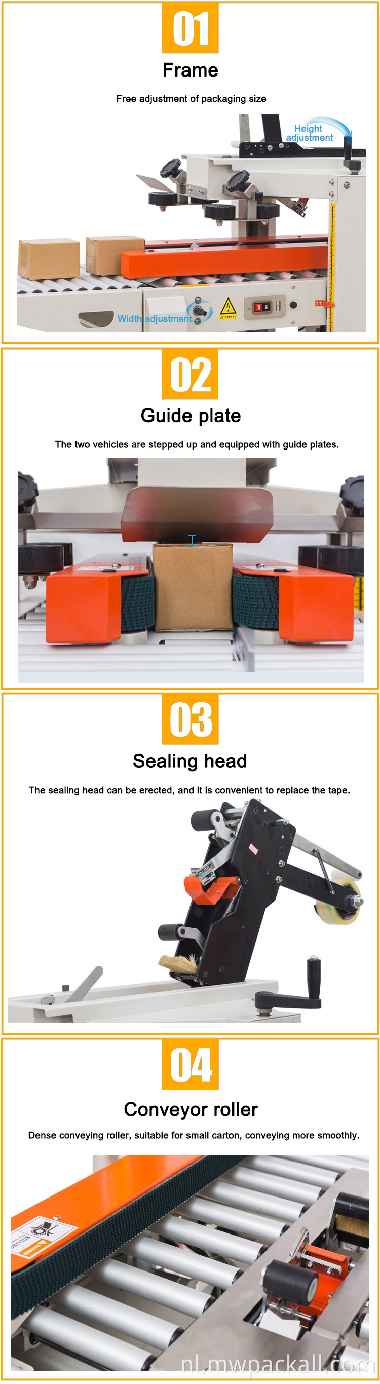 doosafdichtingsmachine doos/lijm tape doosdichter kartonnen doos afdichtingsmachine